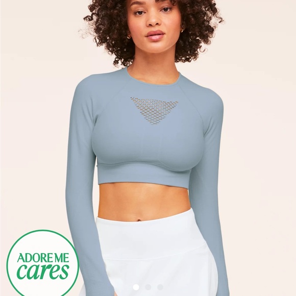 NWT Seamless Crop Activewear Top - Picture 1 of 5